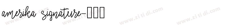 amerika signature字体转换